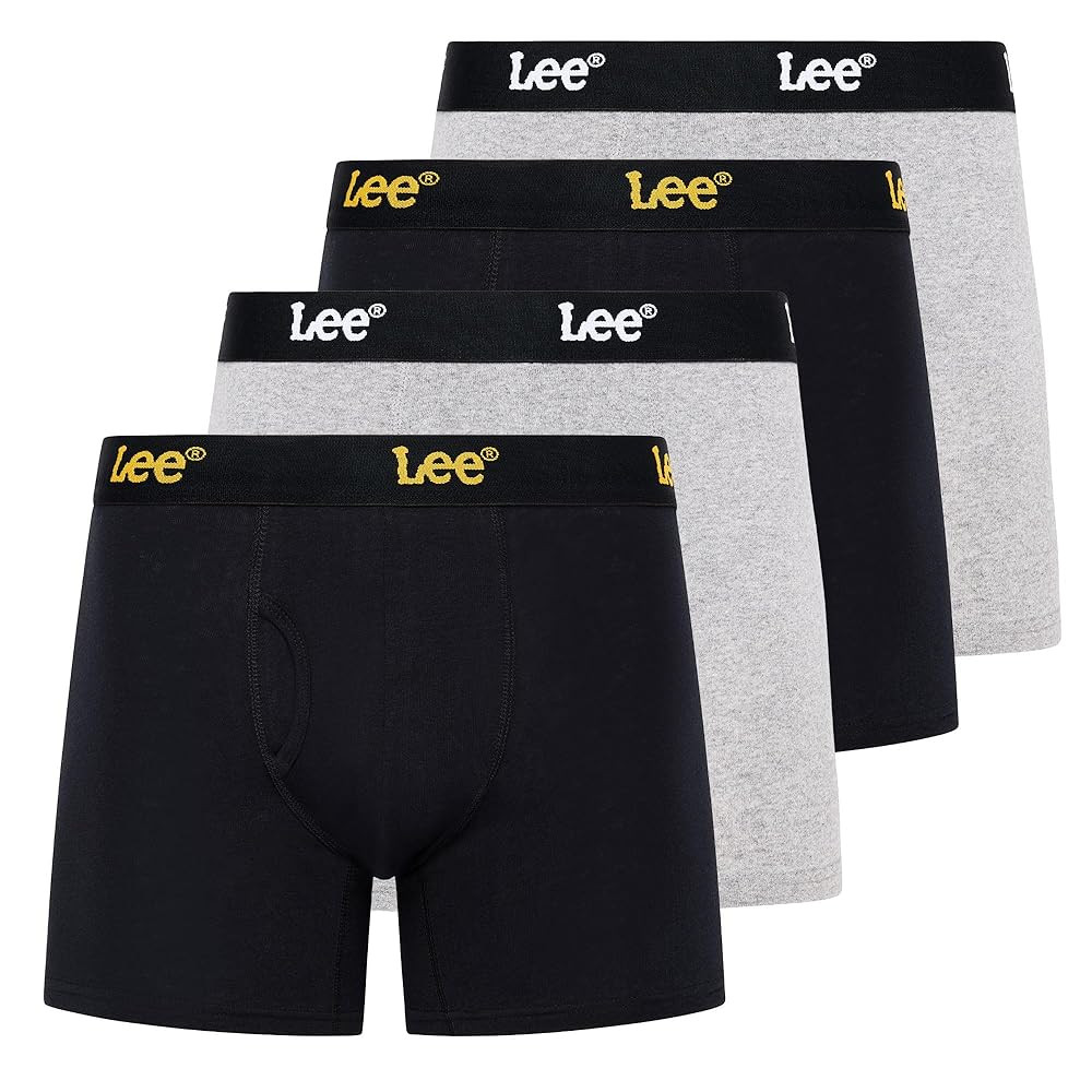 Lee Mens Underwear 4 Pack Boxers for Men Cotton Stretch Boxer Briefs