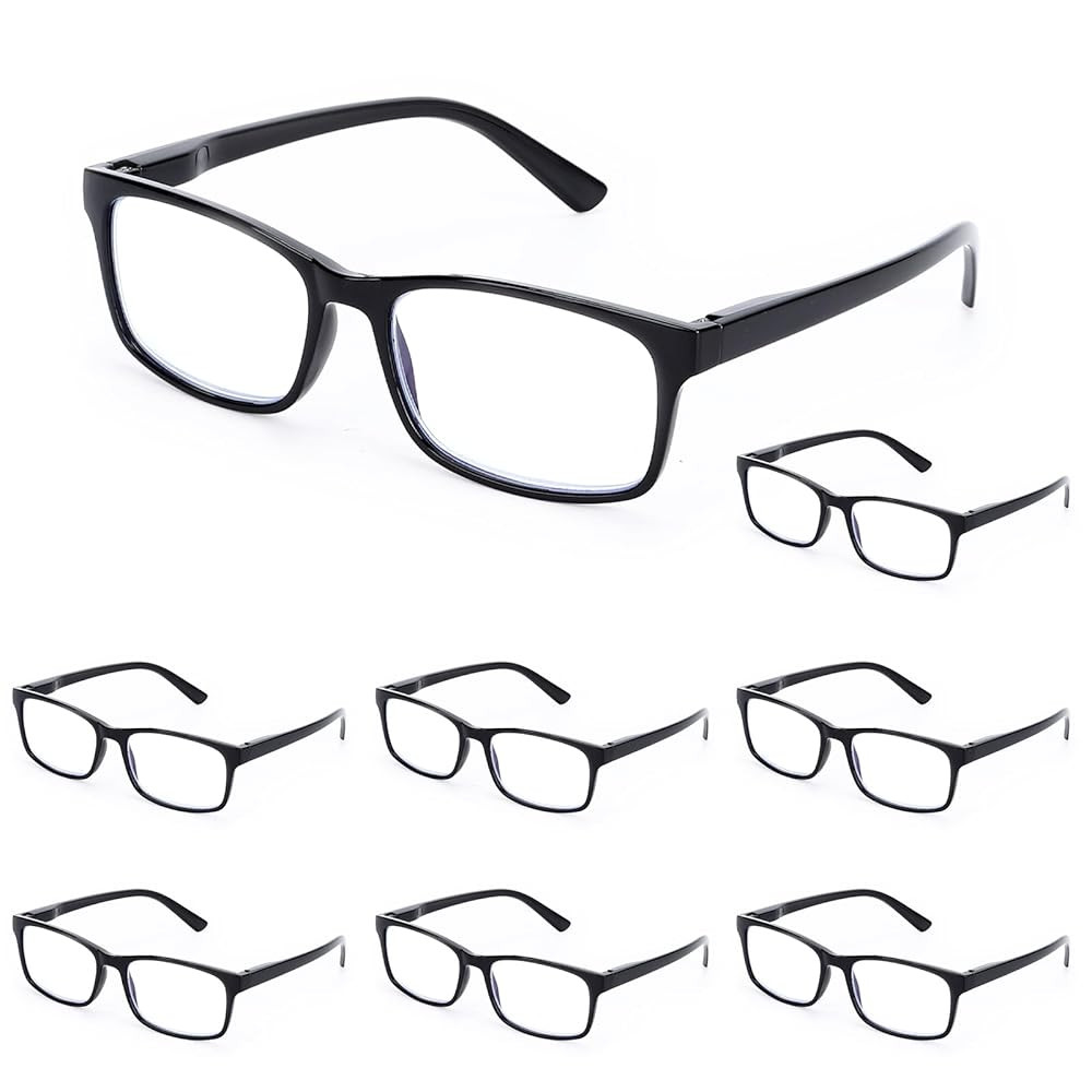 Reading Glasses,8 Pack Reading Glasses Blue Light Blocking for Men Women,Anti Eyestrain/Dryness/UV Lightweight Readers
