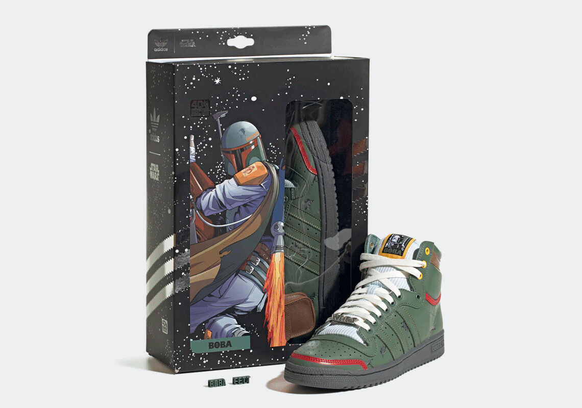 Adidas Top Ten Hi Star Wars Boba Fett Green FZ3465 Fashion