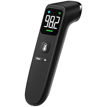 No-Touch Thermometer for Adults and Kids - Digital Forehead Thermometer with High Accuracy, Ultra Clear LEDScreen and Fever Alarm, FSA HSA Eligible