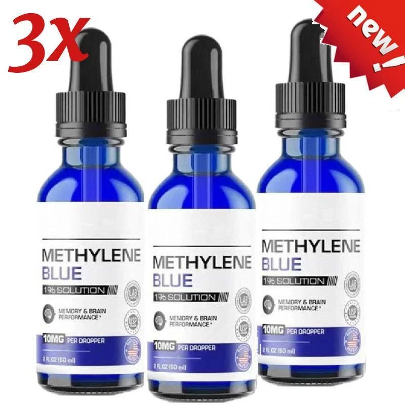 3X Pure Methylene Blue Drops - Pharmaceutical Grade 60 M L