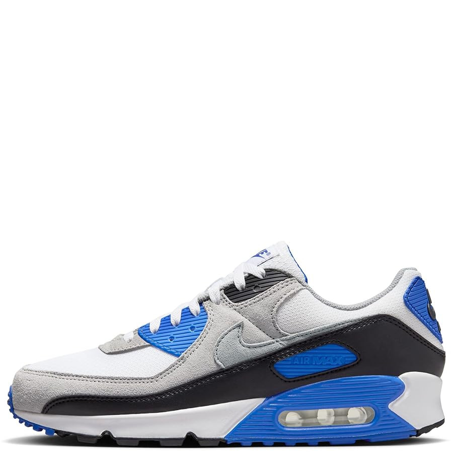Nike Air Max 90 Men's Shoes (DM0029-112, White/Light Smoke Grey/Black/Particle Grey)