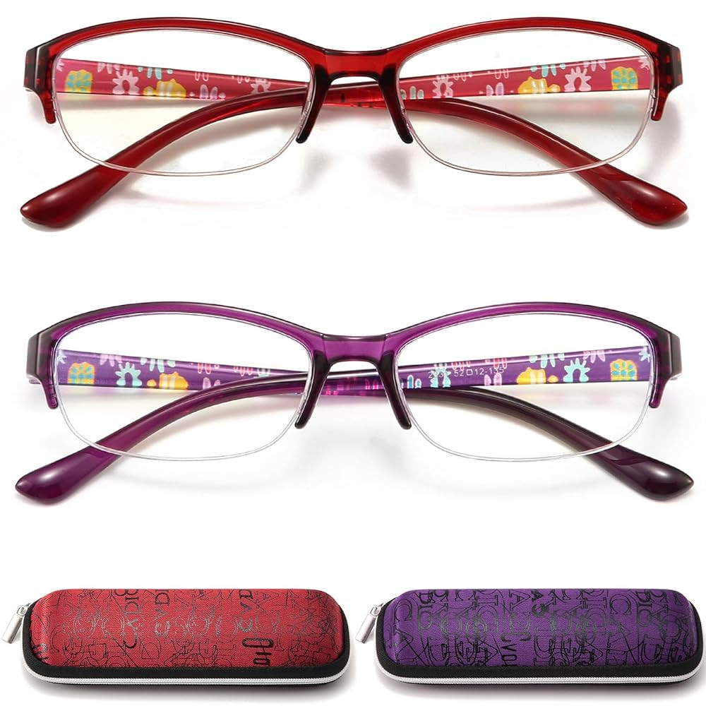 Reading Glasses for Women Blue Light Blocking Computer Readers, Flexible Eyeglasses Anti Eyestrain/Glare/UV