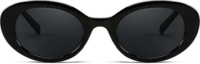 FEISEDY Sunglasses Womens, Retro Oval Cateye Sun Glasses Men, Small 90s Style B4128