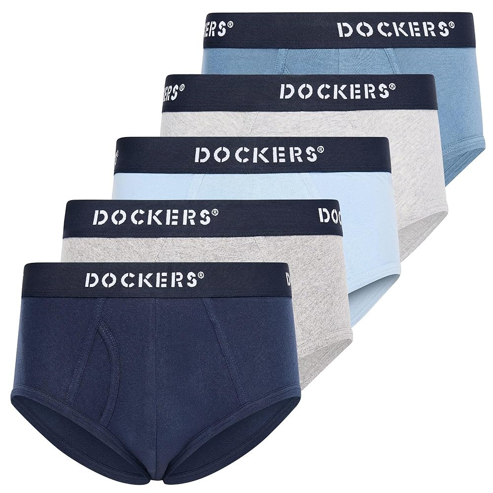 DOCKERS Mens Underwear Pack of 5 Mens Briefs Underwear for Men Soft Cotton