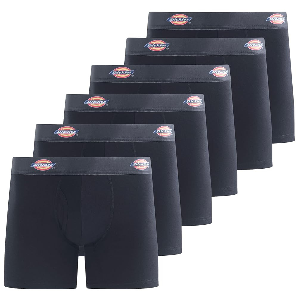 Dickies Mens Underwear 6 Pack Boxers for Men Breathable Cotton Boxer Briefs