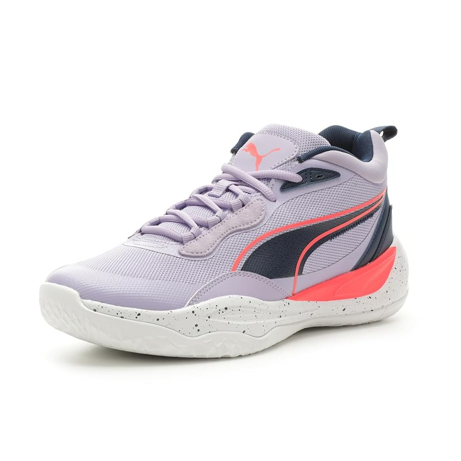 PUMA Men's Playmaker Pro Basketball Shoes, Jet Black-White, 9