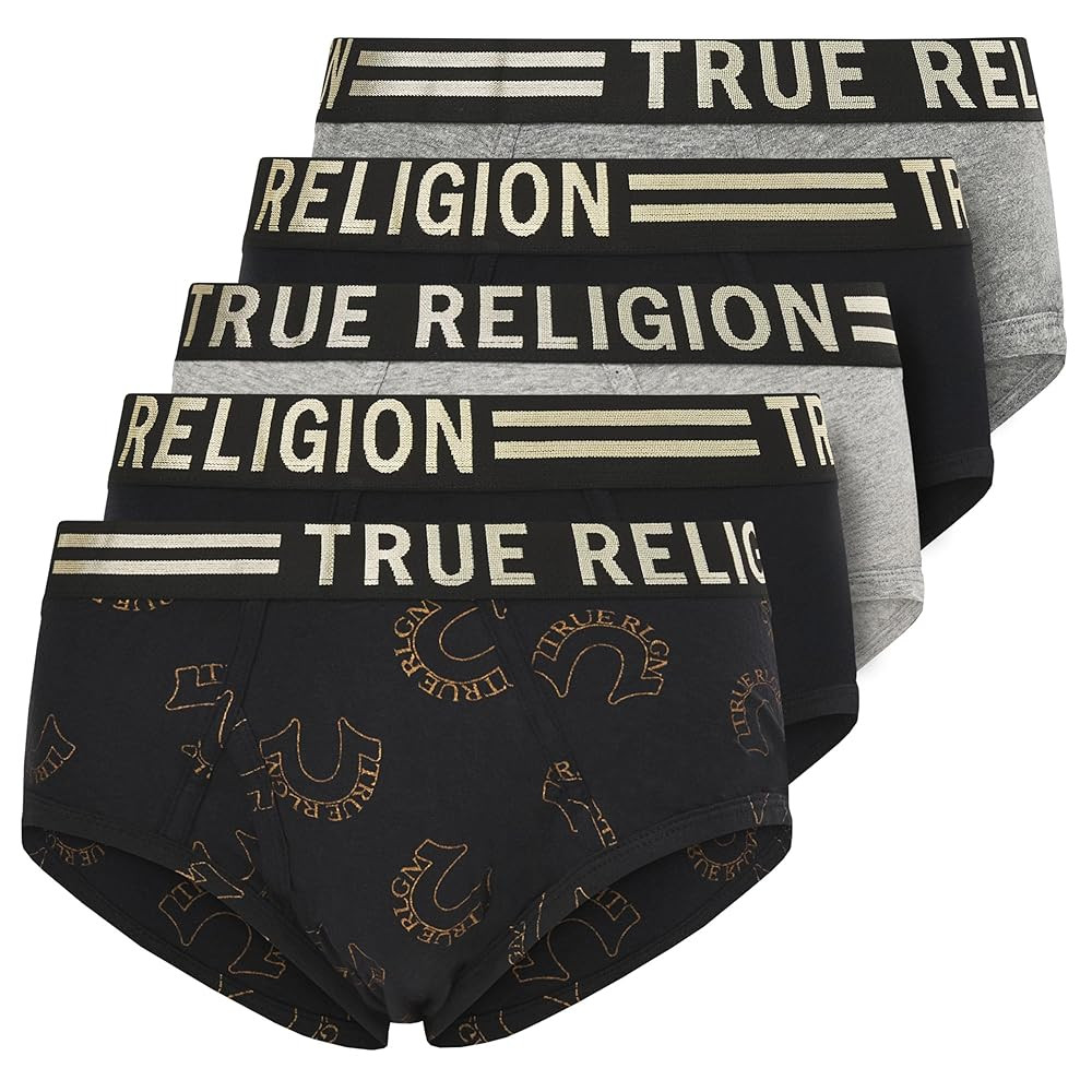 True Religion Mens Underwear 5 Pack Mens Briefs Soft Cotton