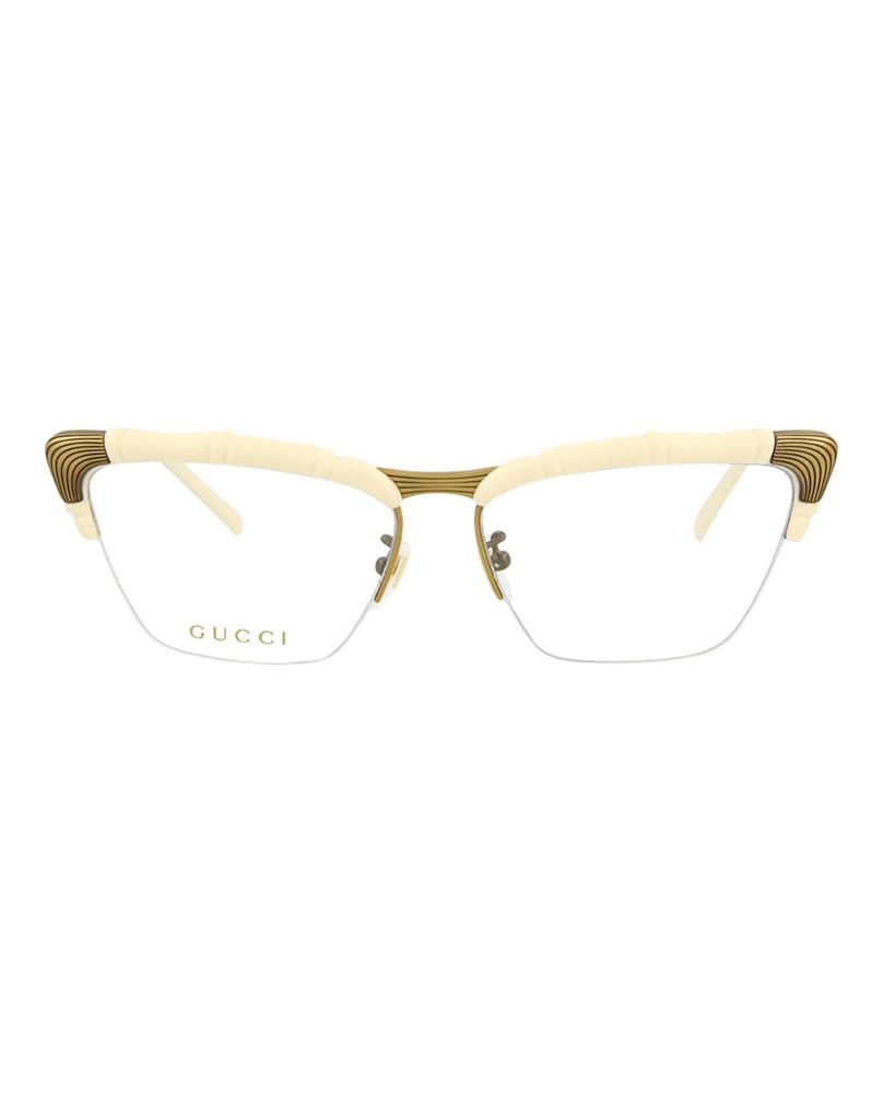 Gucci Cat Eye Optical Frames White White Transparent Luxury Eyewear Made In Japan Injection Frame Designer Fashion for Everyday Luxury