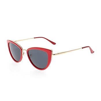 FAA'N Retro Big Frame Cat Eye Polarized Sunglasses Women with Spring Hinge