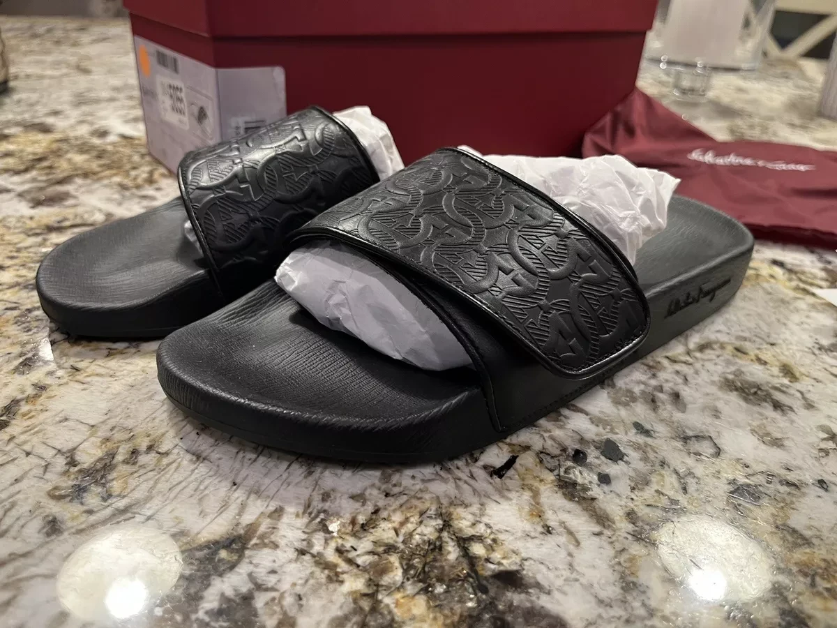 Ferragamo Slides Brand New Never Worn Rare Logo