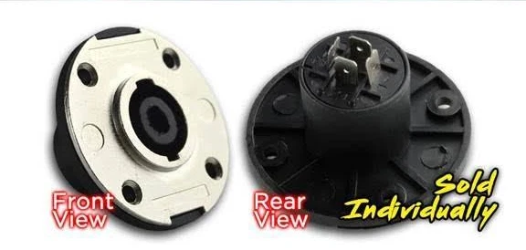 4-PIN FEMALE CABLE MOUNT SPEAK-ON CONNECTOR METAL HIGH QUALITY FOR PRO AUDIO