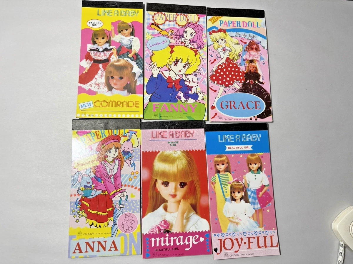 Lot of 6 Sailor Moon Paper Doll Fashion Booklets - Uncut D-56