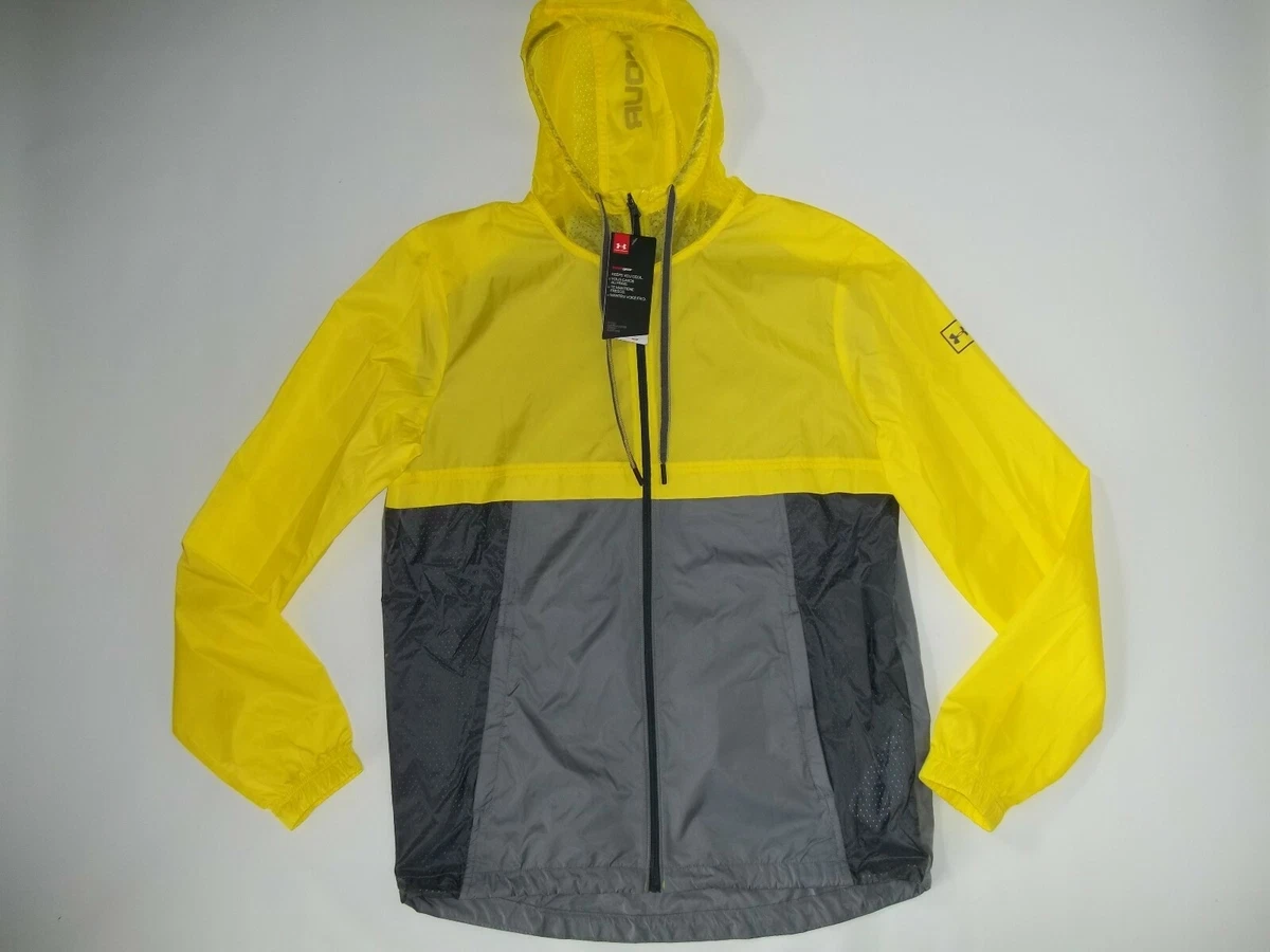 UNDER ARMOUR UA Sportstyle Fitness Hooded WINDBREAKER JACKET Mens Sz MEDIUM NEW
