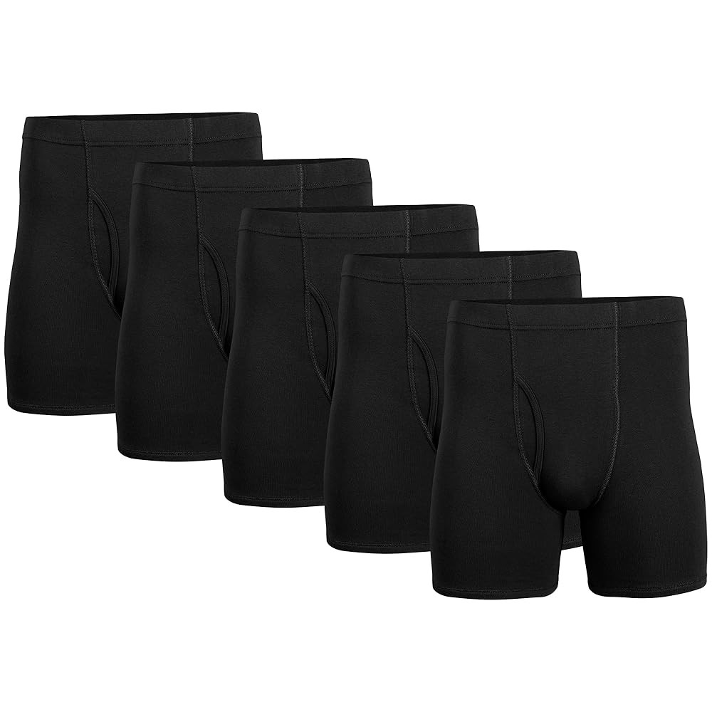 Gildan Men's Underwear Covered Waistband Boxer Briefs, Multipack
