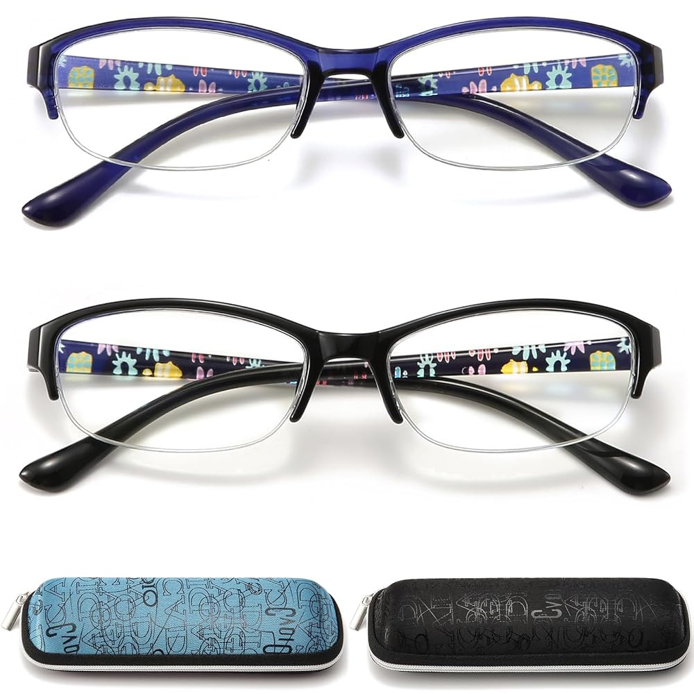Reading Glasses for Women Blue Light Blocking Computer Readers, Flexible Eyeglasses Anti Eyestrain/Glare/UV