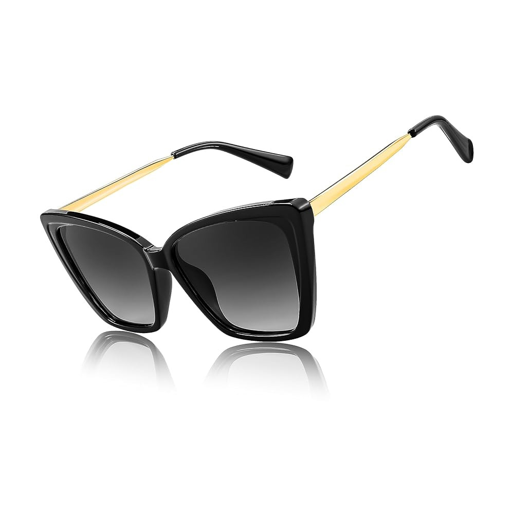 FEISEDY Trendy Polarized Women Sunglasses, Retro Womens Square Cat Eye Sun Glasses B4134