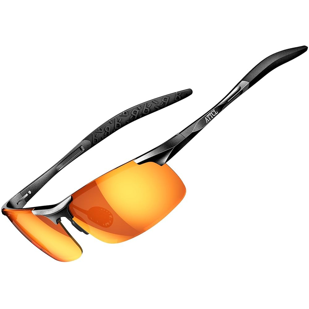 ATTCL Men's Fashion Driving Polarized Sunglasses for Men - Al-Mg metal Ultralight Frame