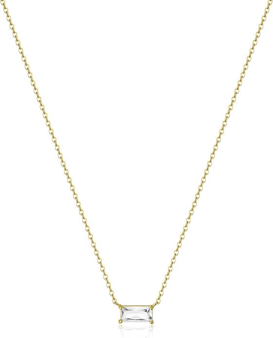 Foxgirl Lariat Gold Necklace for Women, Dainty Long Necklace 14k Gold Plated/Silver Y-Shaped Pendant Necklace Trendy Layered Cz Beaded Chain Drop Necklaces Simple Gold Jewelry For Women Gift