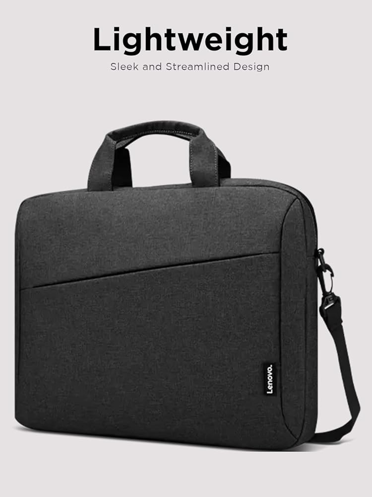 Lenovo Laptop Bag T210, Messenger Shoulder Bag for Laptop or Tablet, Sleek, Durable & Water-Repellent Fabric