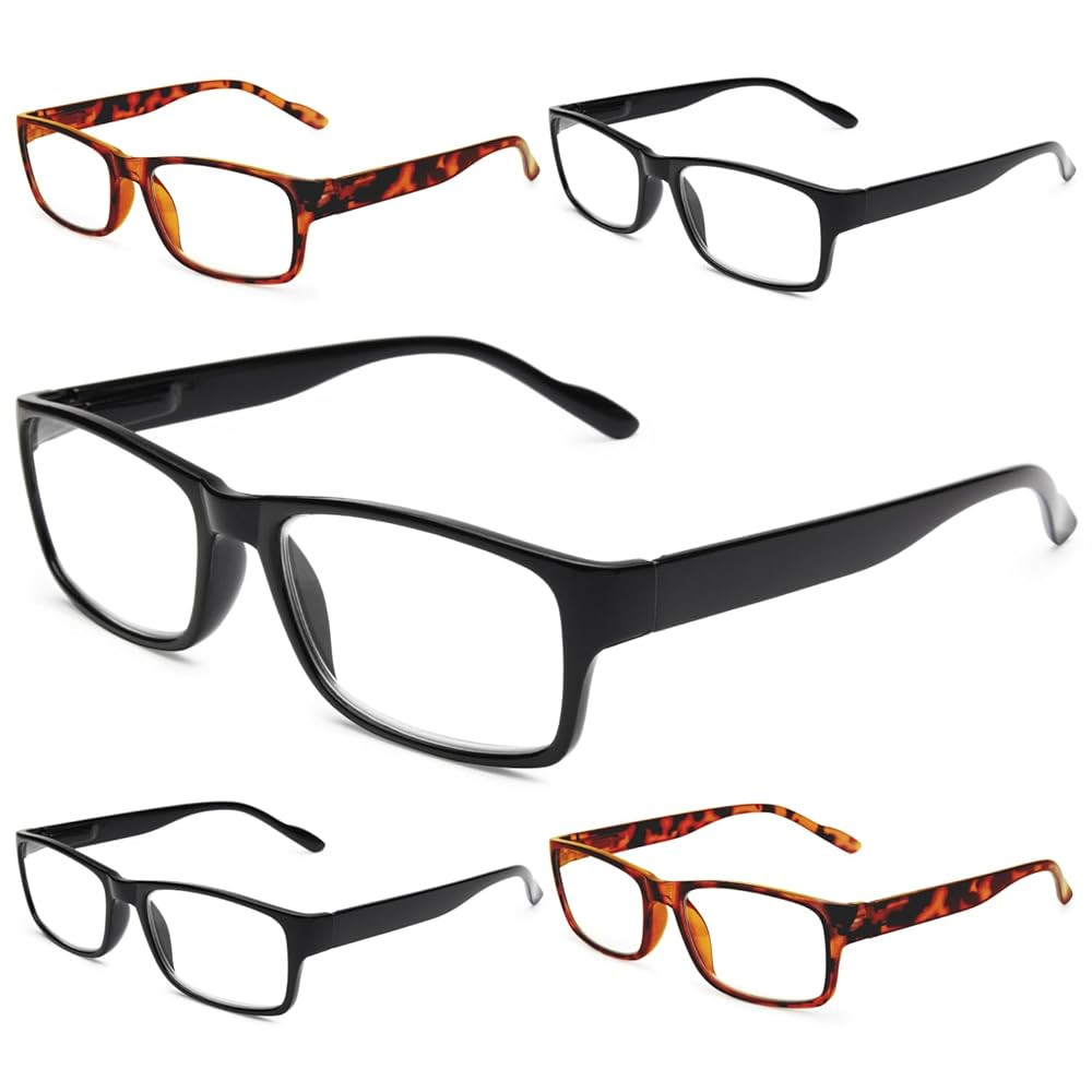 Gaoye Professional Reading Glasses for All Day - Computer Readers with Blue Light Protection - Value Pack