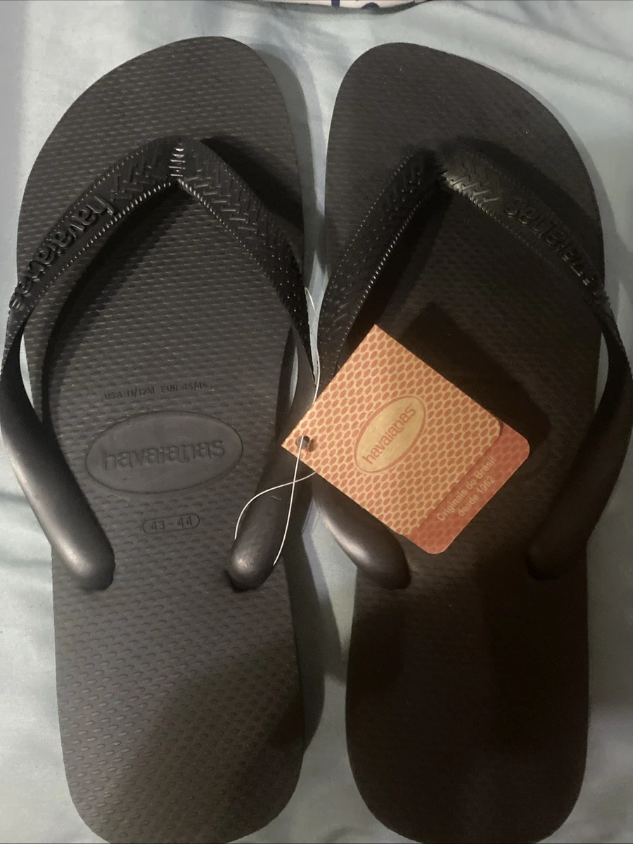 Havaianas Men's Black Top Flip-Flop Sandals Size 11/12M