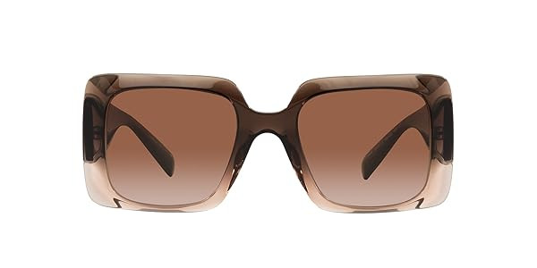 Versace VE 4405 533213 Brown Plastic Rectangle Sunglasses Brown Gradient Lens