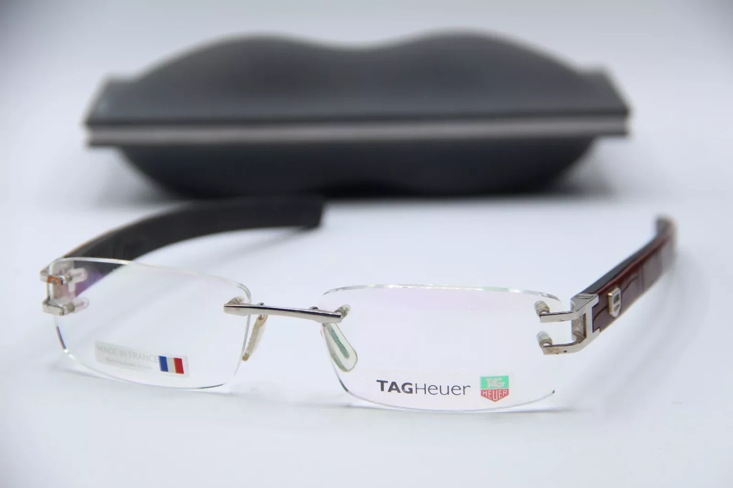 NEW TAG HEUER L-TYPE TME 11839 COL. 001 GOLD AUTHENTIC EYEGLASSES W/CASE 57-18