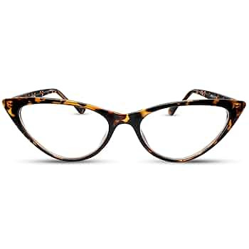 Tortoise Shell Funky Cat Eye Reading Glasses for Women – Stylish Premium Readers with Spring Hinges, Solid & Sturdy Frame, Scratch Resistant Lenses – Fashion Fit for All Face Shapes, Strength 4.00
