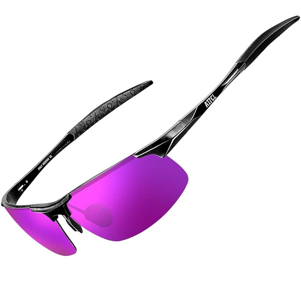 ATTCL Men's Fashion Driving Polarized Sunglasses for Men - Al-Mg metal Ultralight Frame