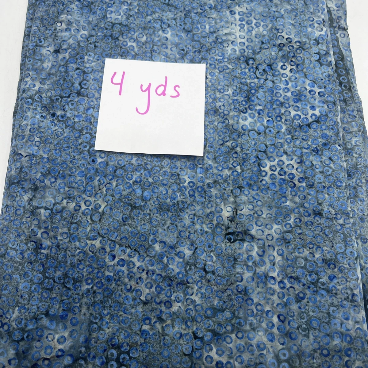 Batik Fabric Lot Of 23 Yards Cotton For Sewing, Quilting Blue Teal NICE Quality Handy Nandys