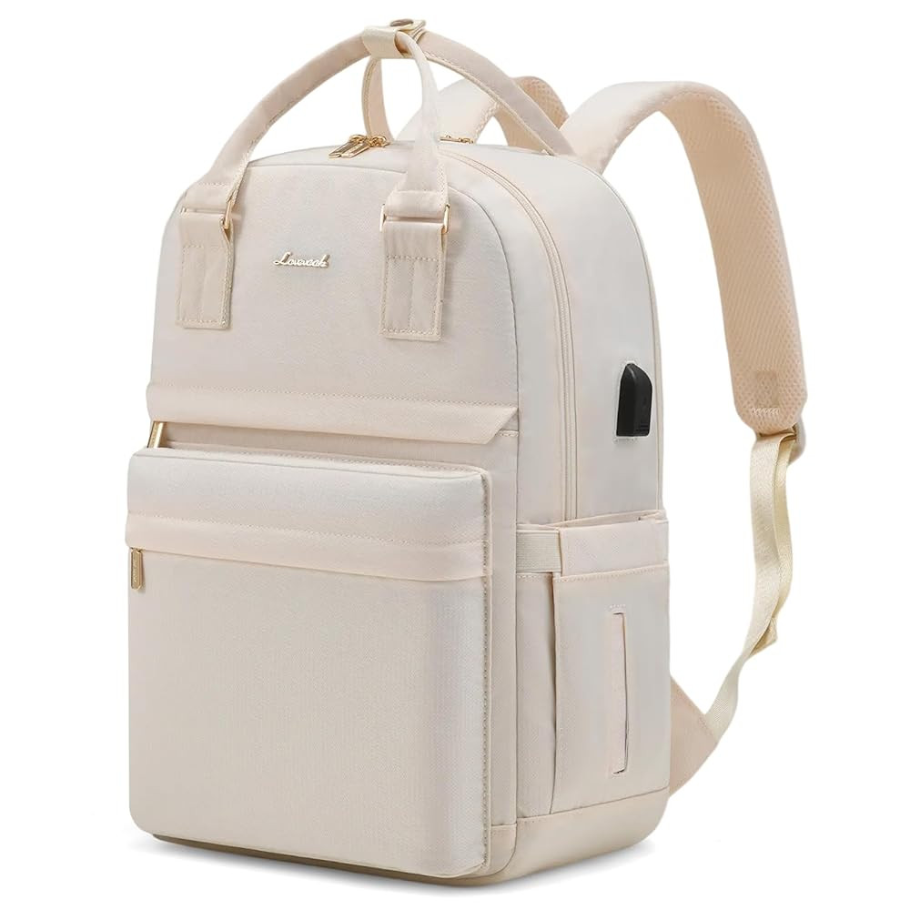 LOVEVOOK Laptop Backpack for Women 15.6 Inch Laptop Bag with USB Port, Fashion Waterproof Backpacks Teacher Nurse Stylish Travel Bags Vintage Daypacks Bookbag for College School Work