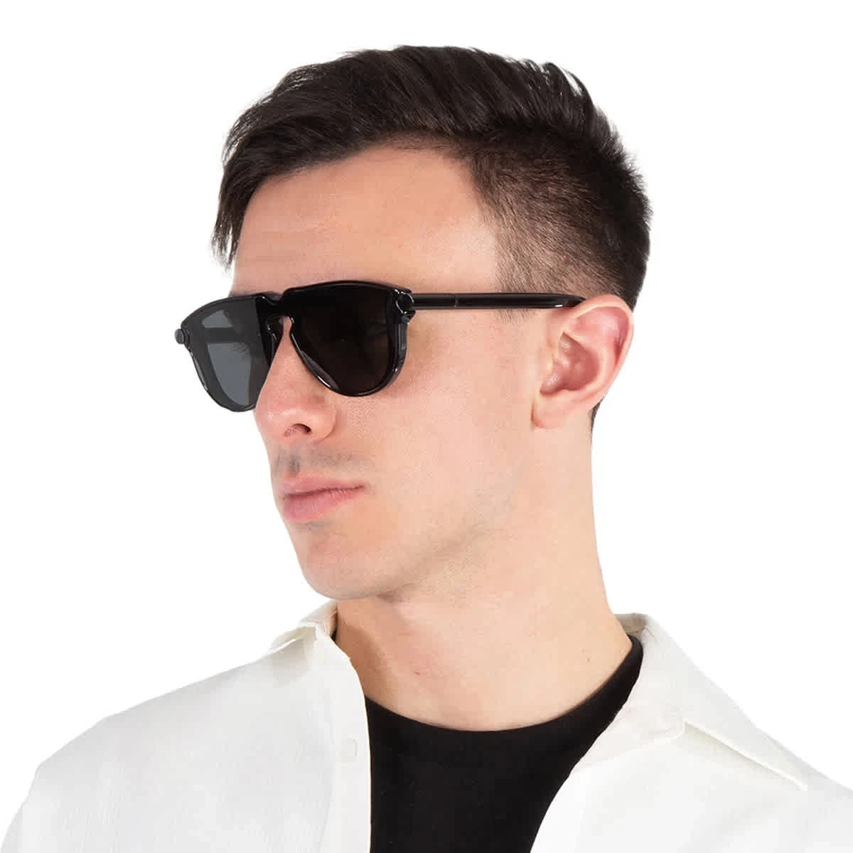 Burberry Dark Grey Shield Men's Sunglasses BE4427 411287 36 BE4427 411287 36