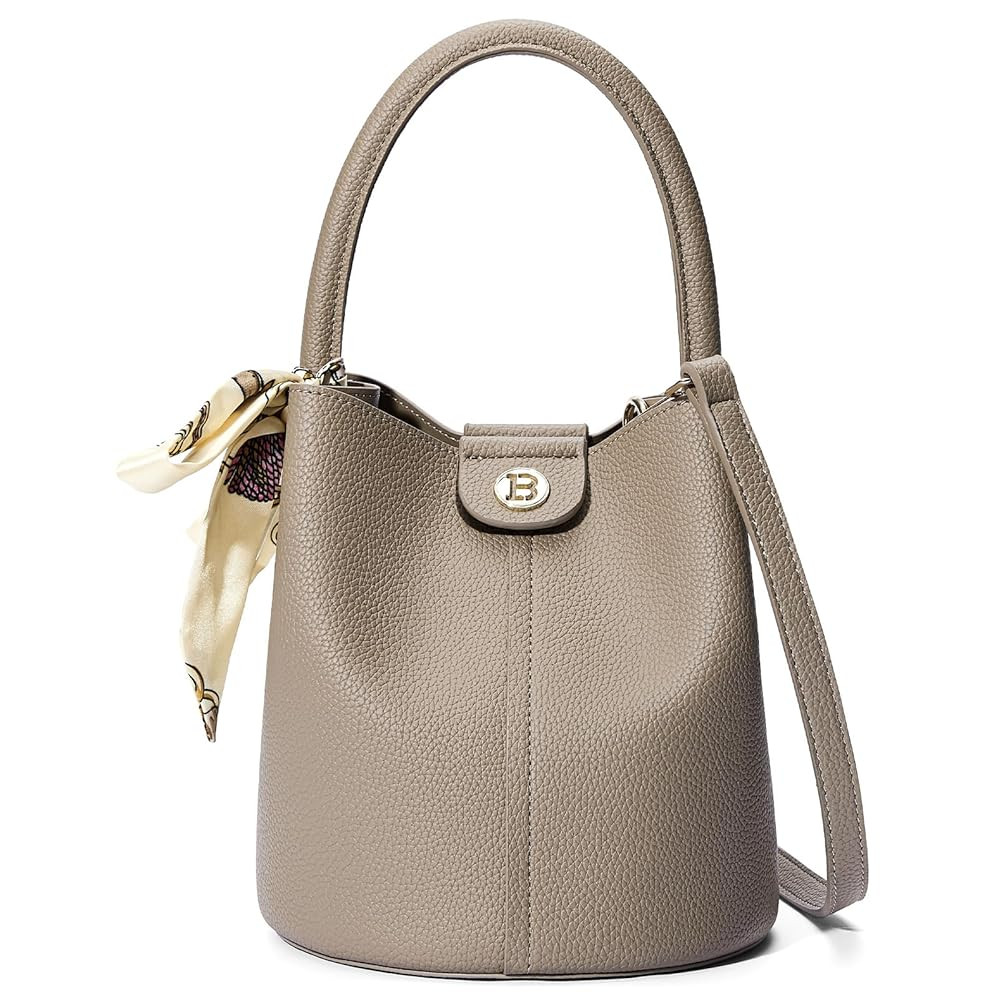 BOSTANTEN Small Crossbody Bags for Women Vegan Leather Mini Bucket Handbag Removable Shoulder Strap