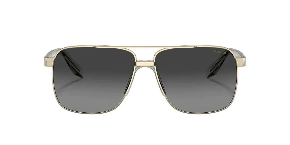 Versace Mens Polarized Sunglasses 0VE2174 Pale Gold/Grey Metal