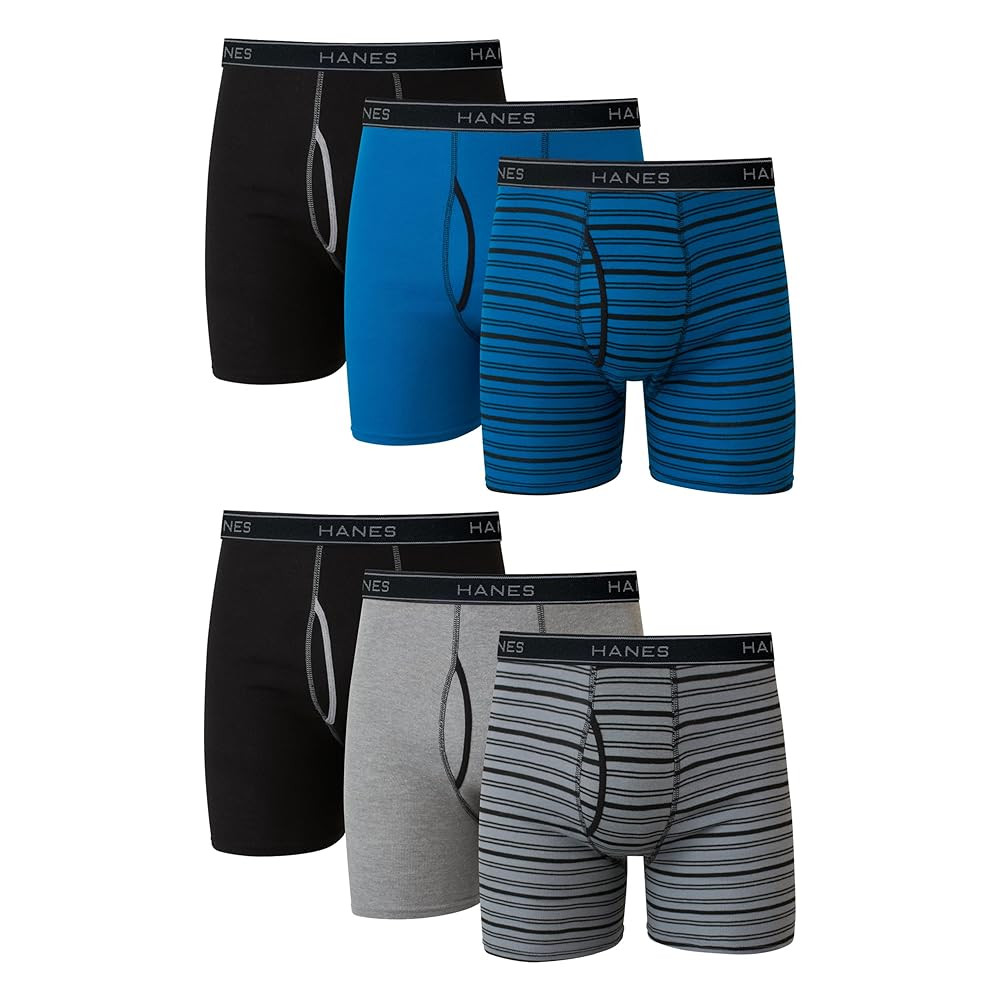 Boxer Briefs, Cool Dri Moisture-Wicking Underwear, Cotton No-Ride-up for Men, Multi-Packs