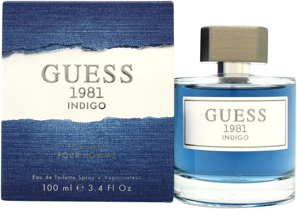 GUESS Factory Men's Guess 1981 Indigo 3.4 oz 100 ml Eau De Toilette Spray for Men,10009396