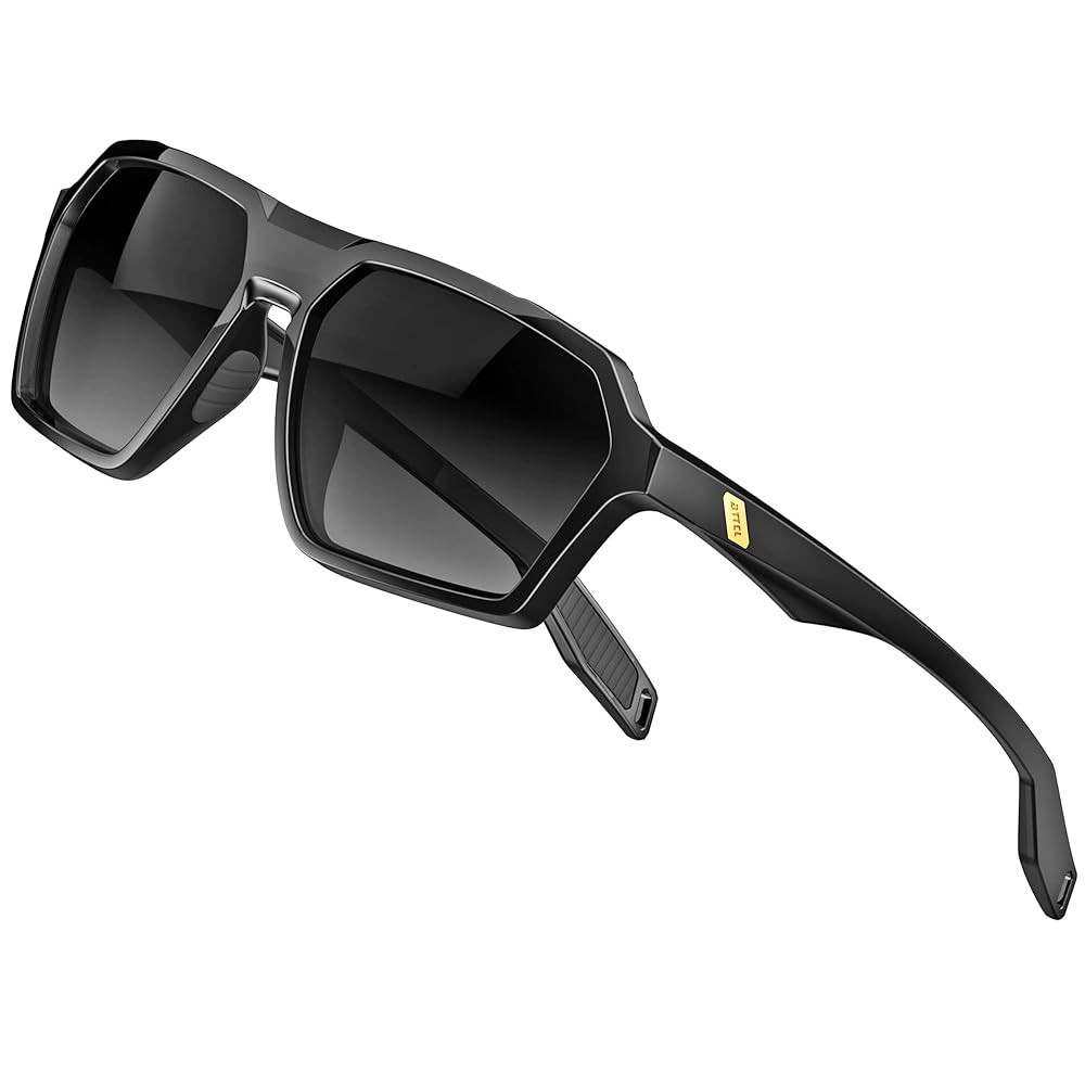 ATTCL Men's Polarized Sunglasses men Casual Sport glasses with UV Protection Hexagonal TR90 frame