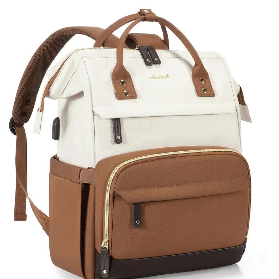 LOVEVOOK Laptop Backpack for Women, 15.6 Inch Work Business Backpacks Purse with USB Port, Large Capacity Nurse Bag College Bookbag for School, Waterproof Casual Daypack for Travel