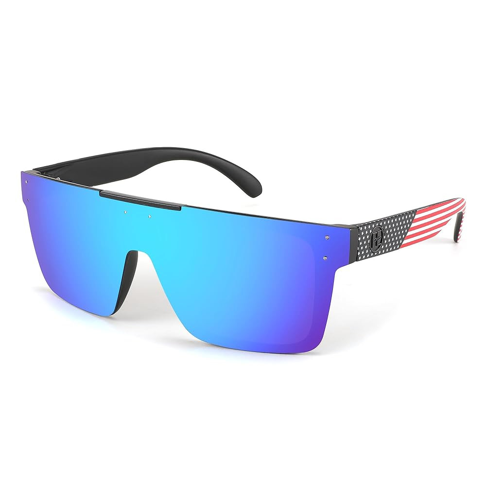 FEISEDY Men Sunglasses Polarized Oversized Square Flat Top Cycling Running Fishing Golf Hiking Sports B2990