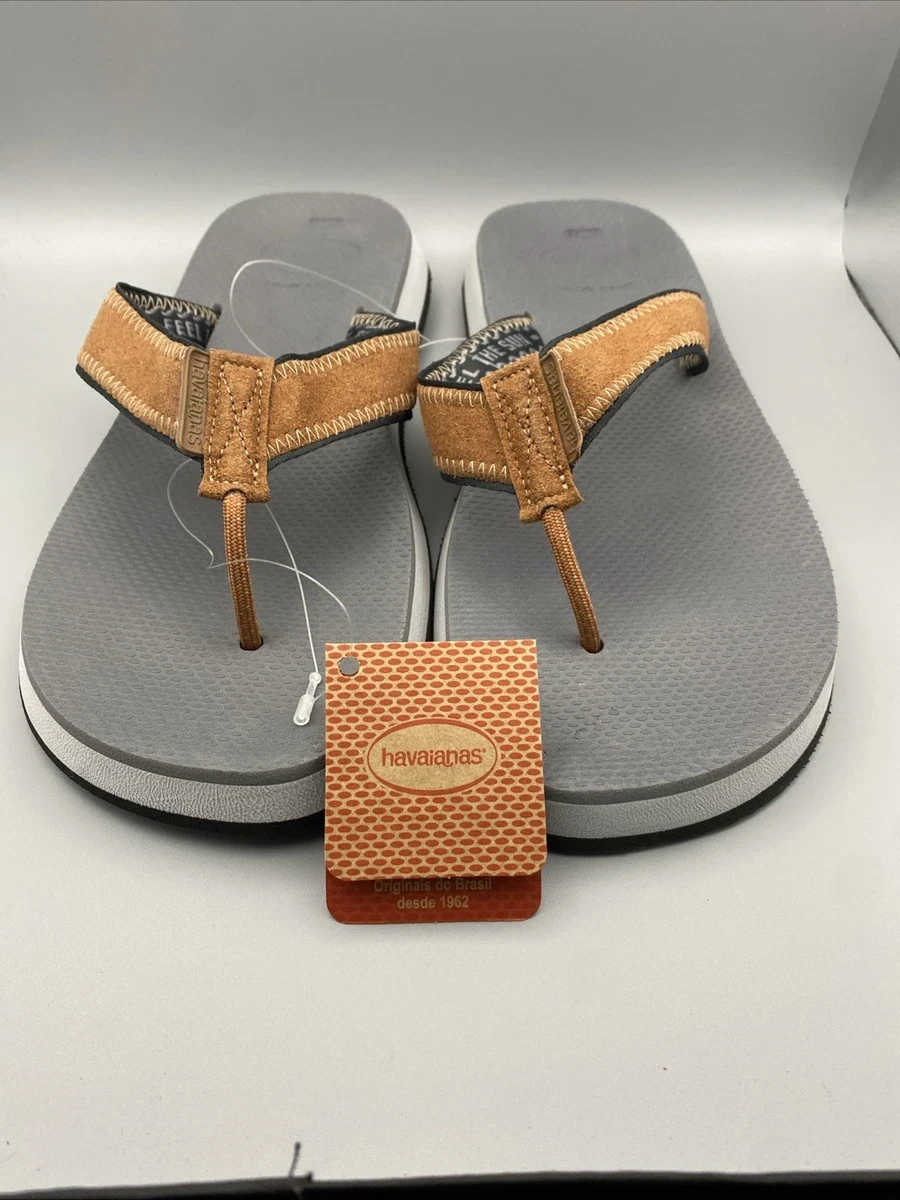 Havaianas Urban Fusion II sandal 9/10 Men's NWT! Flip Flop In Graphite/Ice Grey