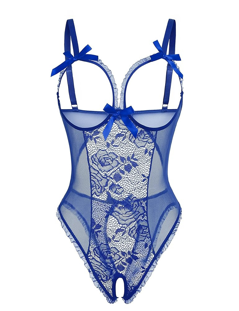 Women One Piece Lingerie Sexy Lace Babydoll Mini Bodysuit