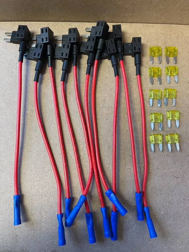 20PCS Fuse TAP Adapter Kit 12V 20Amp Car Add-a-circuit Mini ATM APM Blade