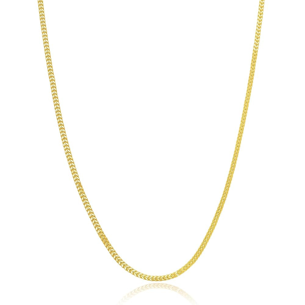 MAX + STONE 10K Gold Chains for Women & Men | 18 or 20 Inch Hypoallergenic Solid Gold Chains in Various Styles