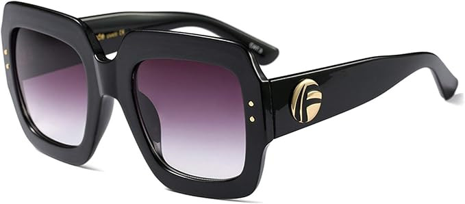 FEISEDY Retro Trendy Square Sunglasses for Women Oversized Stylish Inspired Shades Vintage Desinger Sunglasses B2276