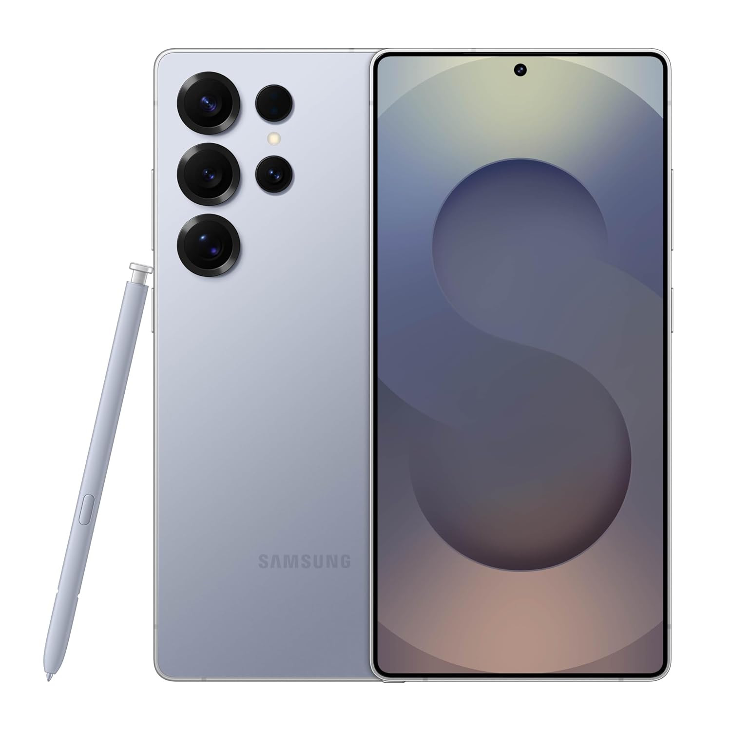 SAMSUNG Galaxy S25 Ultra 5G (512GB, 12GB) 6.9" AMOLED 2X, 200MP Camera (US Model Fully Unlocked for Global 5G / 4G LTE ) w/ 25W Super Fast Charger (Renewed) Silver Blue