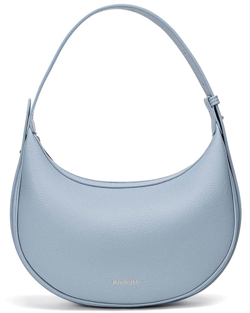 BOSTANTEN Crescent Shoulder Bag for Women Trendy Crossbody Hobo Purse Vegan Leather Clutch Handbag Adjustable Strap