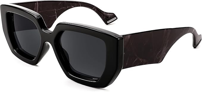 FEISEDY Oversized Square Sunglasses for Women Men Thick Frame Shades B4074