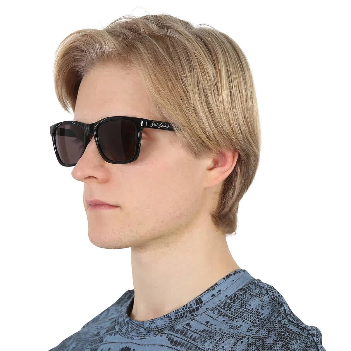 Saint Laurent Black Square Men's Sunglasses SL 318 001 56 SL 318 001 56