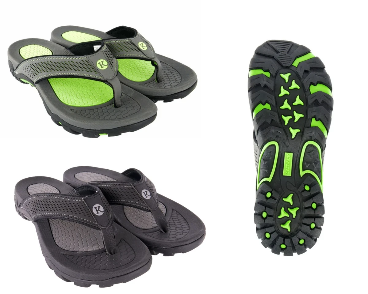 Men's Kaiback Drifter Sandal - Outdoor Sport Flip Flop Tough Tread Arch Support